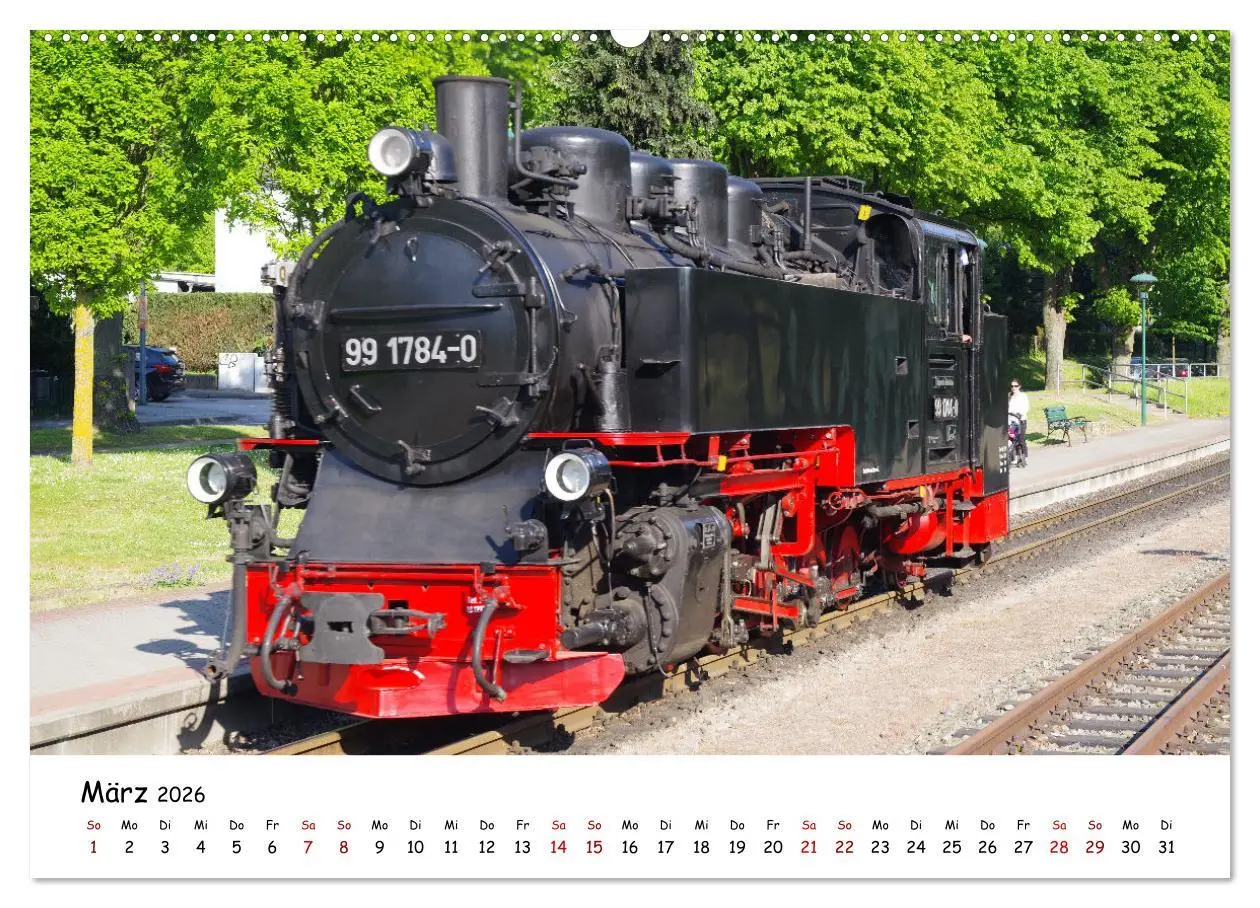 Bild: 9783457555392 | Rügens "rasender Roland" (Wandkalender 2026 DIN A2 quer), CALVENDO...