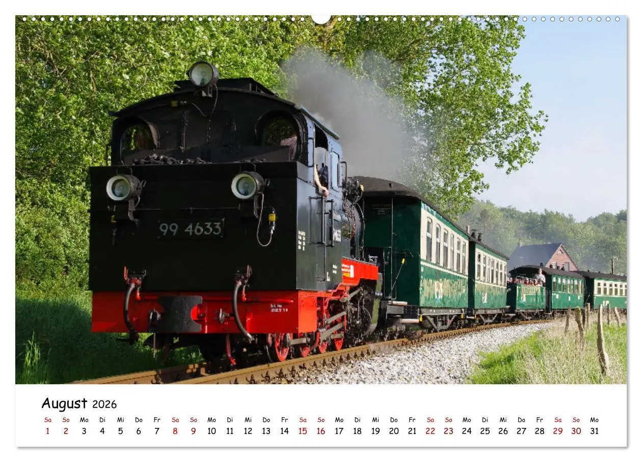 Bild: 9783457555392 | Rügens "rasender Roland" (Wandkalender 2026 DIN A2 quer), CALVENDO...