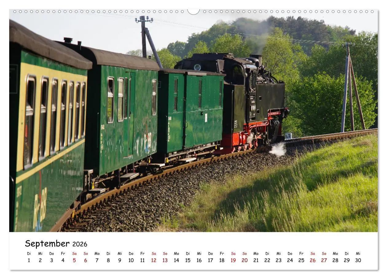 Bild: 9783457555392 | Rügens "rasender Roland" (Wandkalender 2026 DIN A2 quer), CALVENDO...