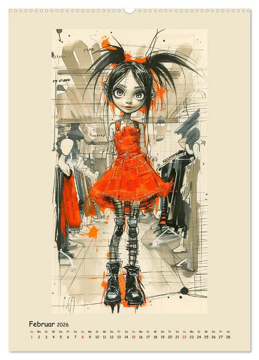 Bild: 9783516265392 | Gothic Punk Girls im künstlerischen Manga-Stil (hochwertiger...