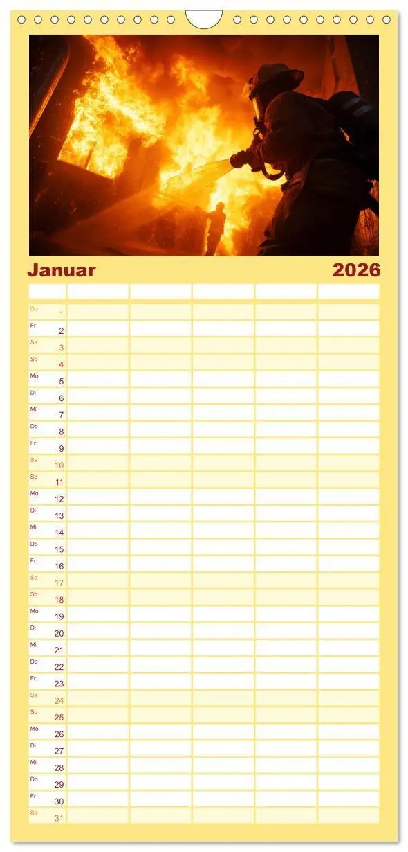 Bild: 9783516715392 | Familienplaner 2026 - Feuer und Flamme - Feuerwehrkalender mit 5...