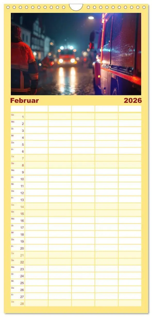 Bild: 9783516715392 | Familienplaner 2026 - Feuer und Flamme - Feuerwehrkalender mit 5...