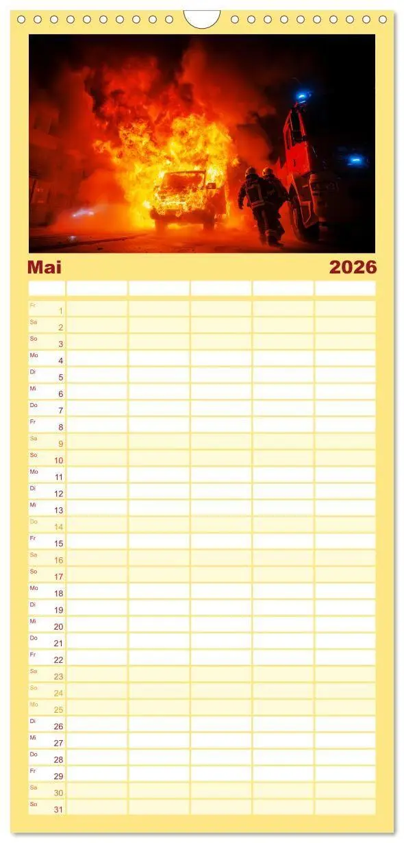 Bild: 9783516715392 | Familienplaner 2026 - Feuer und Flamme - Feuerwehrkalender mit 5...