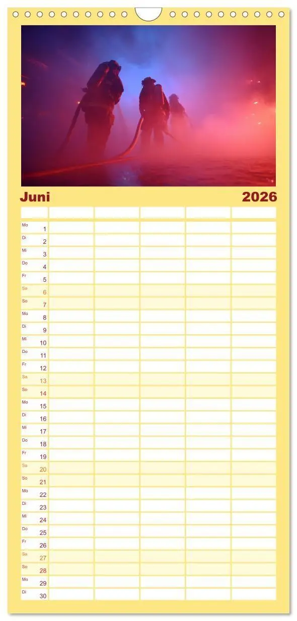 Bild: 9783516715392 | Familienplaner 2026 - Feuer und Flamme - Feuerwehrkalender mit 5...