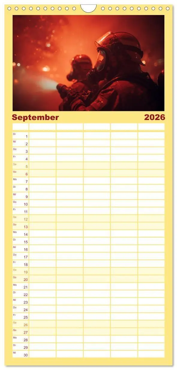 Bild: 9783516715392 | Familienplaner 2026 - Feuer und Flamme - Feuerwehrkalender mit 5...