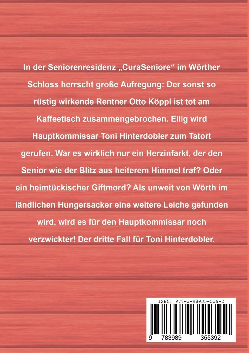 Rückseite: 9783989355392 | Rüscherltod | Mord im Wörther Schloss | Martina Schmid | Taschenbuch