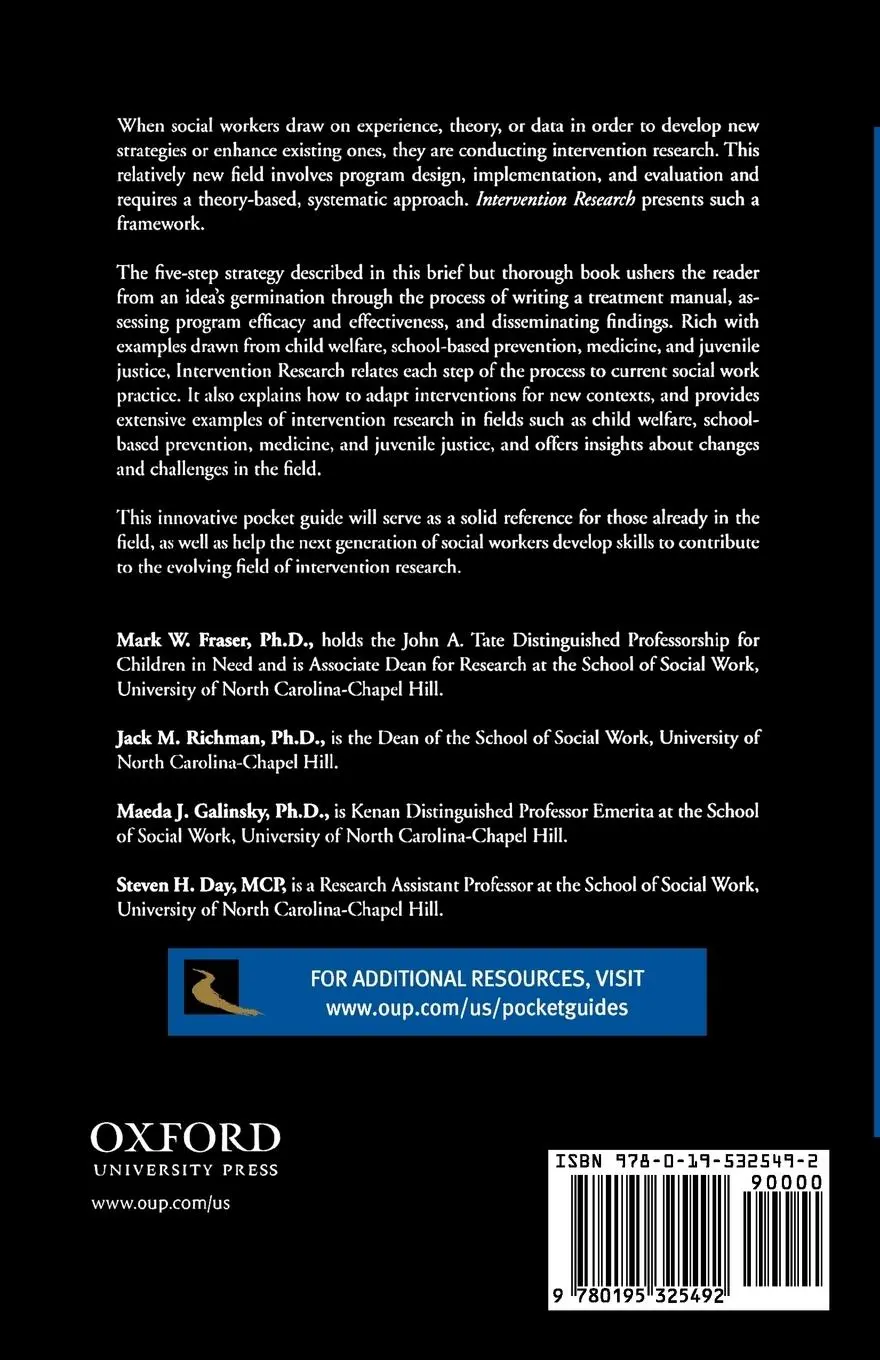 Rückseite: 9780195325492 | Intervention Research | Developing Social Programs | Fraser (u. a.)