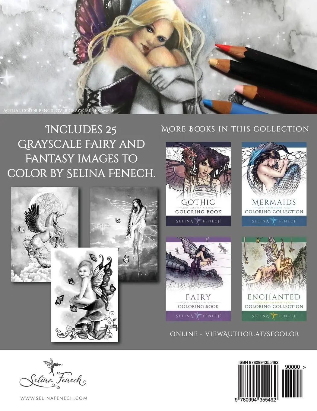 Rückseite: 9780994355492 | Fairy Art - Grayscale Coloring Edition | Selina Fenech | Taschenbuch
