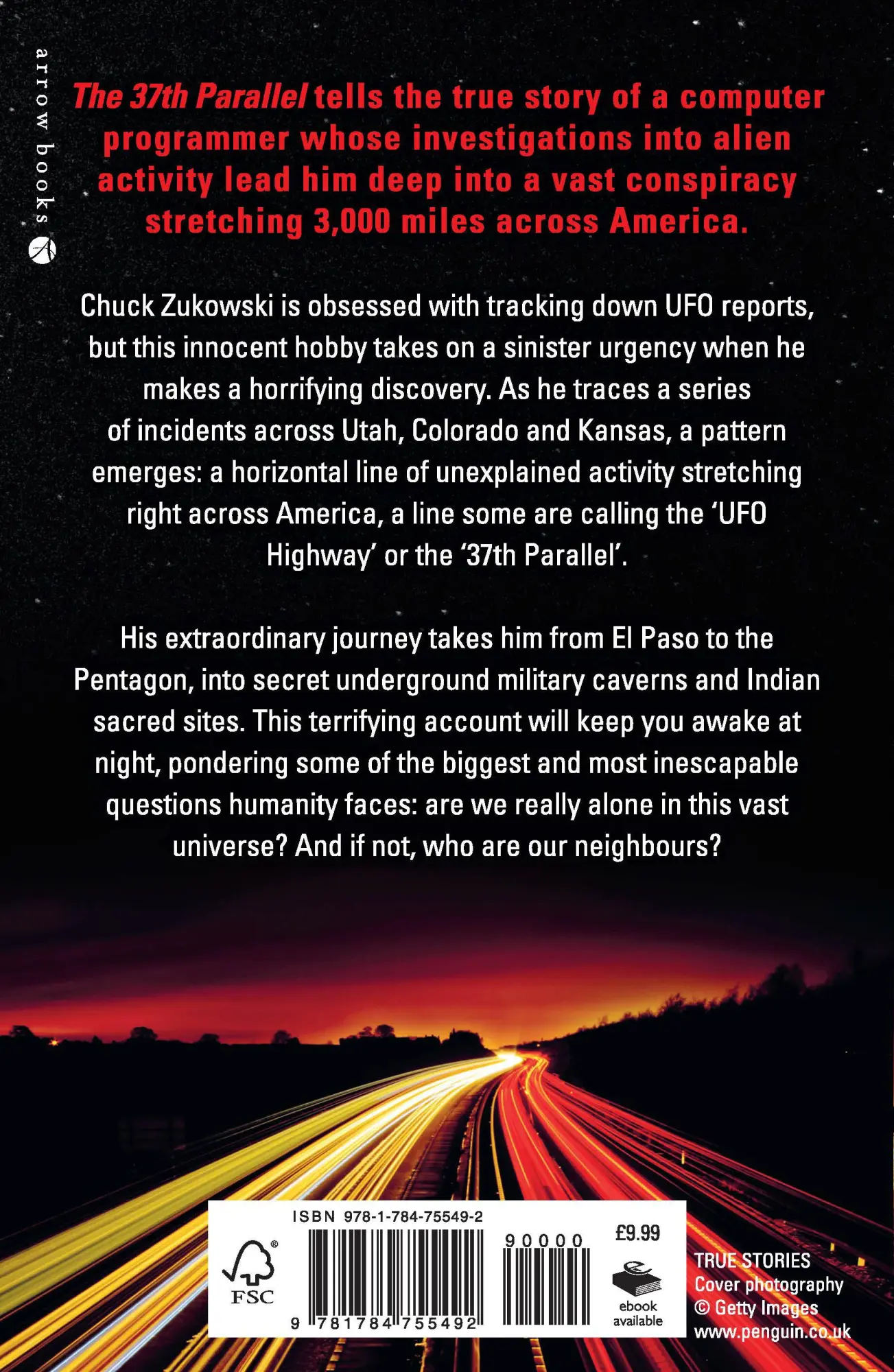 Rückseite: 9781784755492 | The 37th Parallel | The Secret Truth Behind America's UFO Highway