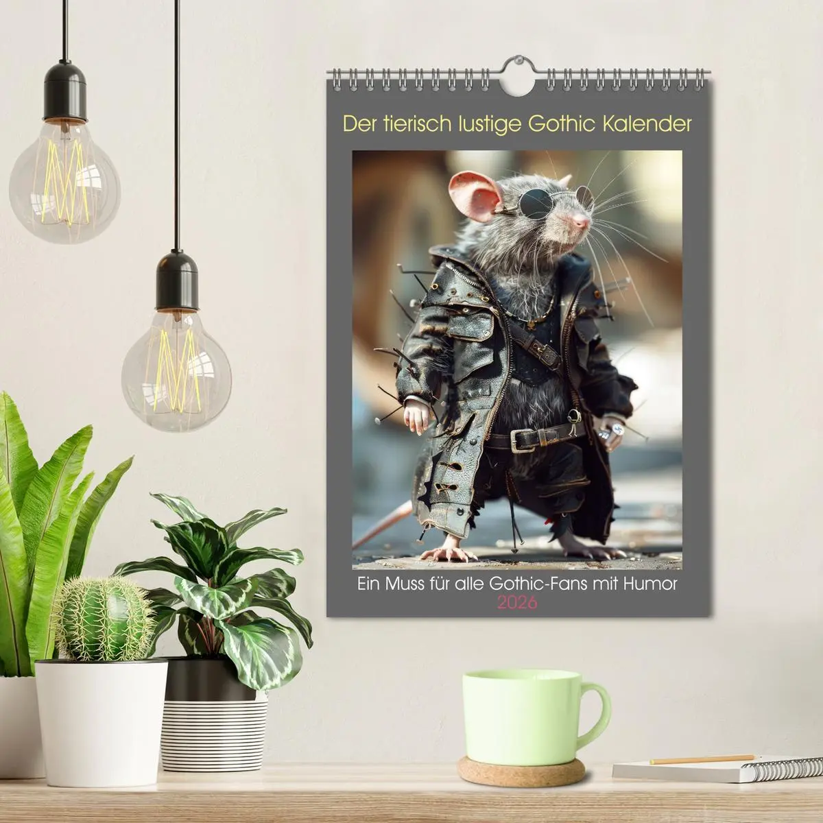 Bild: 9783516255492 | Der tierisch lustige Gothic Kalender (Wandkalender 2026 DIN A4...