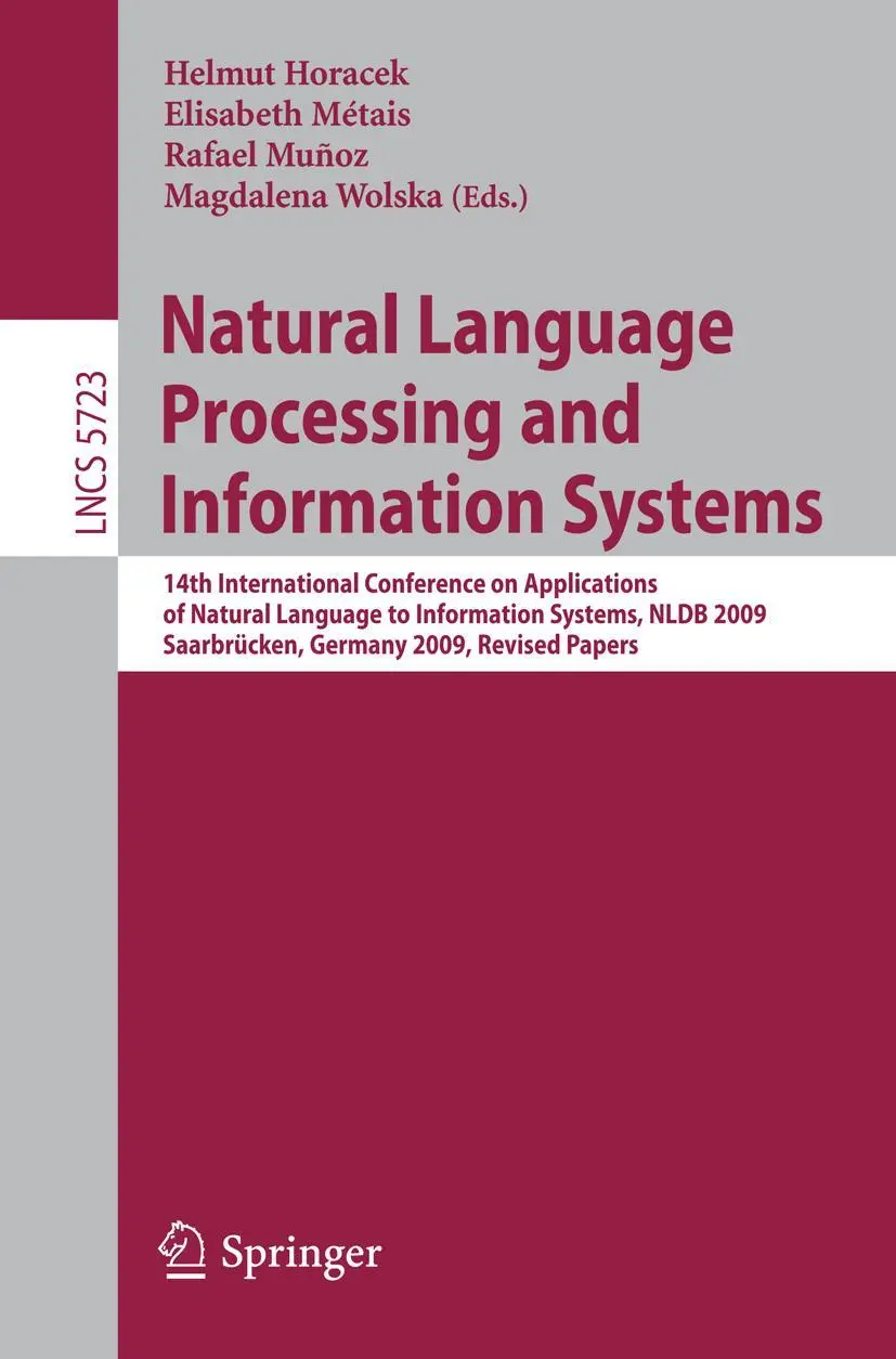 Cover: 9783642125492 | Natural Language Processing and Information Systems | Horacek (u. a.)