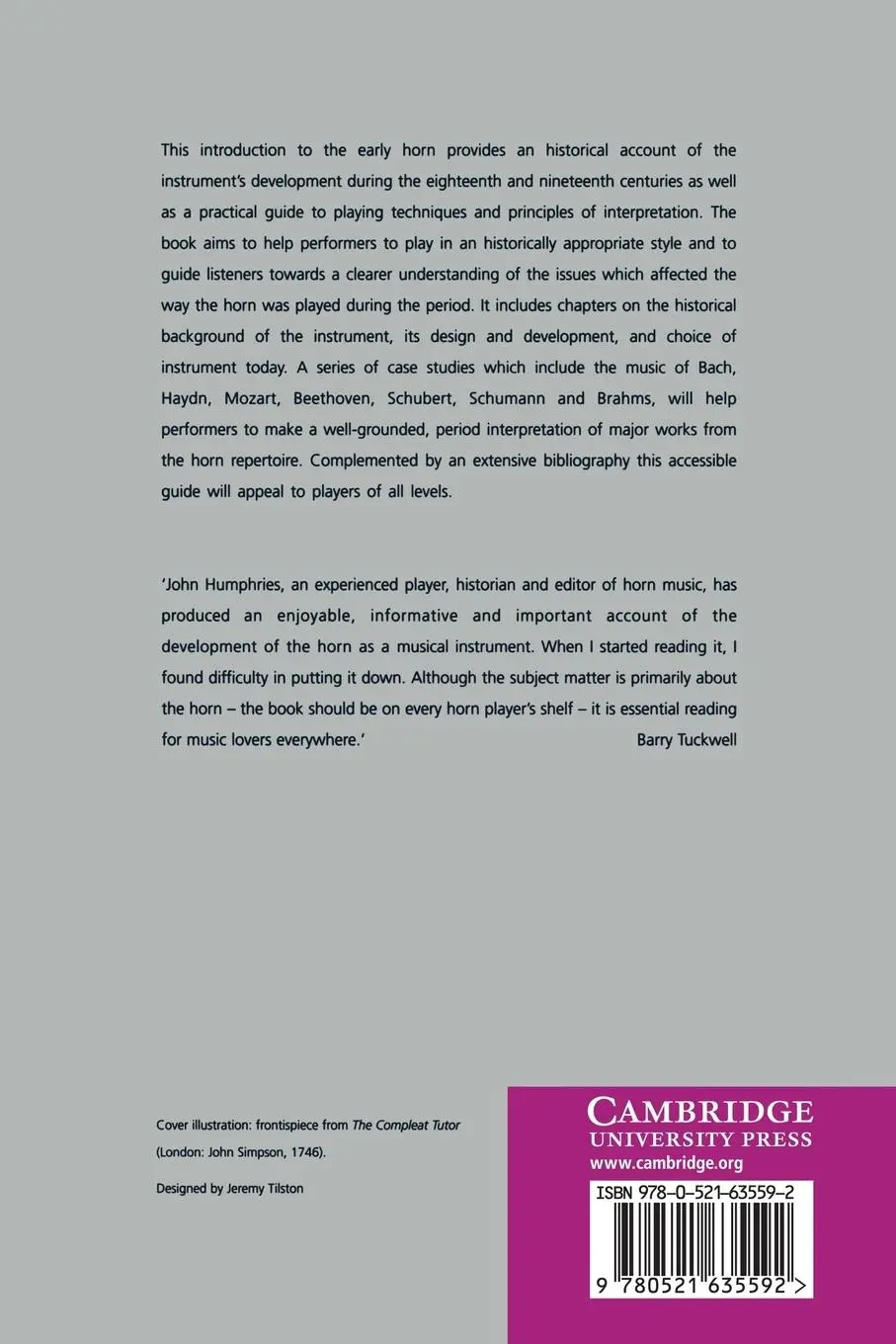 Rückseite: 9780521635592 | The Early Horn | A Practical Guide | John Humphries | Taschenbuch