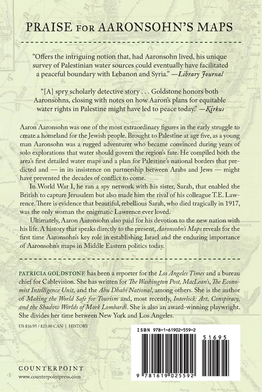 Rückseite: 9781619025592 | Aaronsohn's Maps | Patricia Goldstone | Taschenbuch | Englisch | 2015
