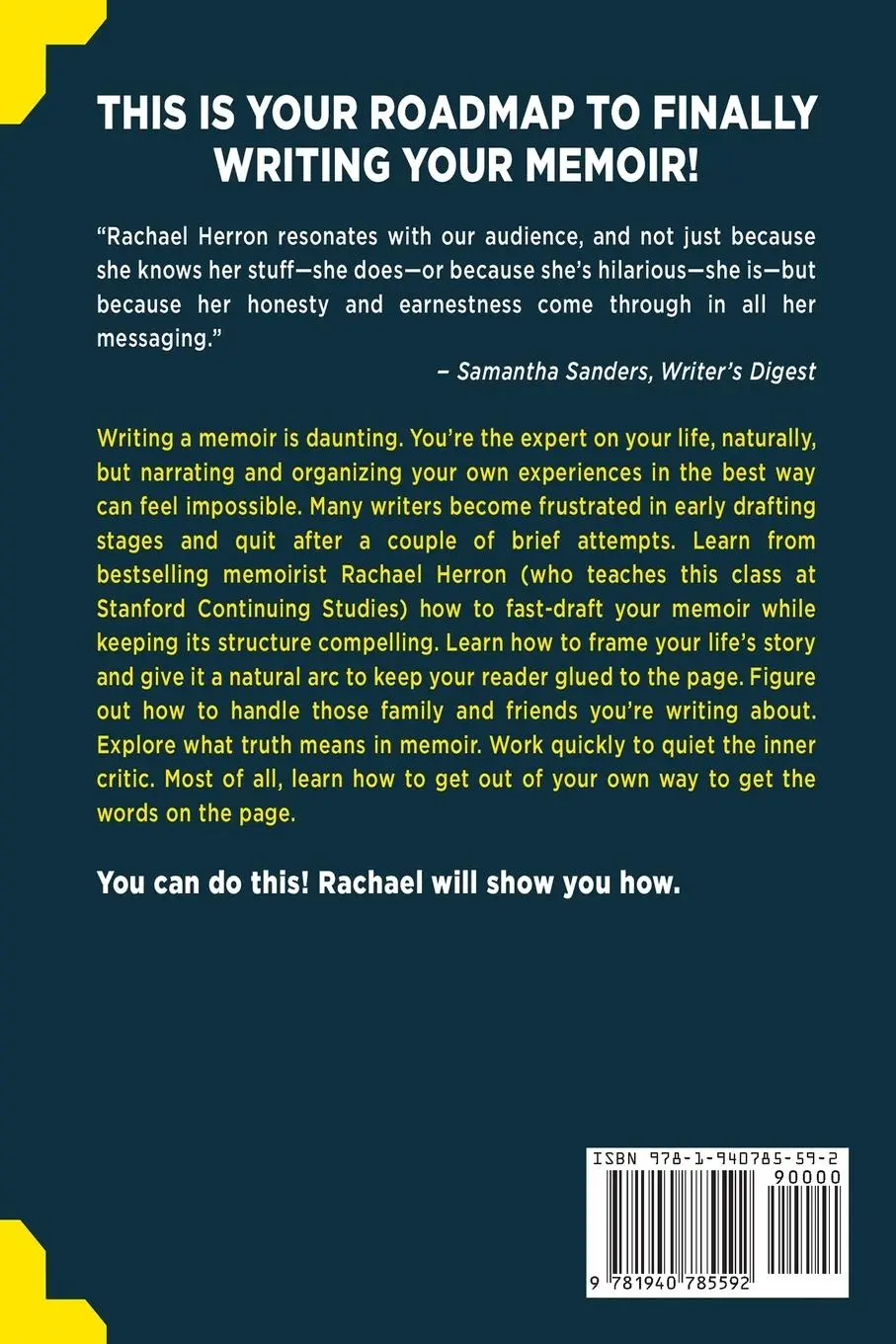 Rückseite: 9781940785592 | Fast-Draft Your Memoir | The Workbook | Rachael Herron | Taschenbuch