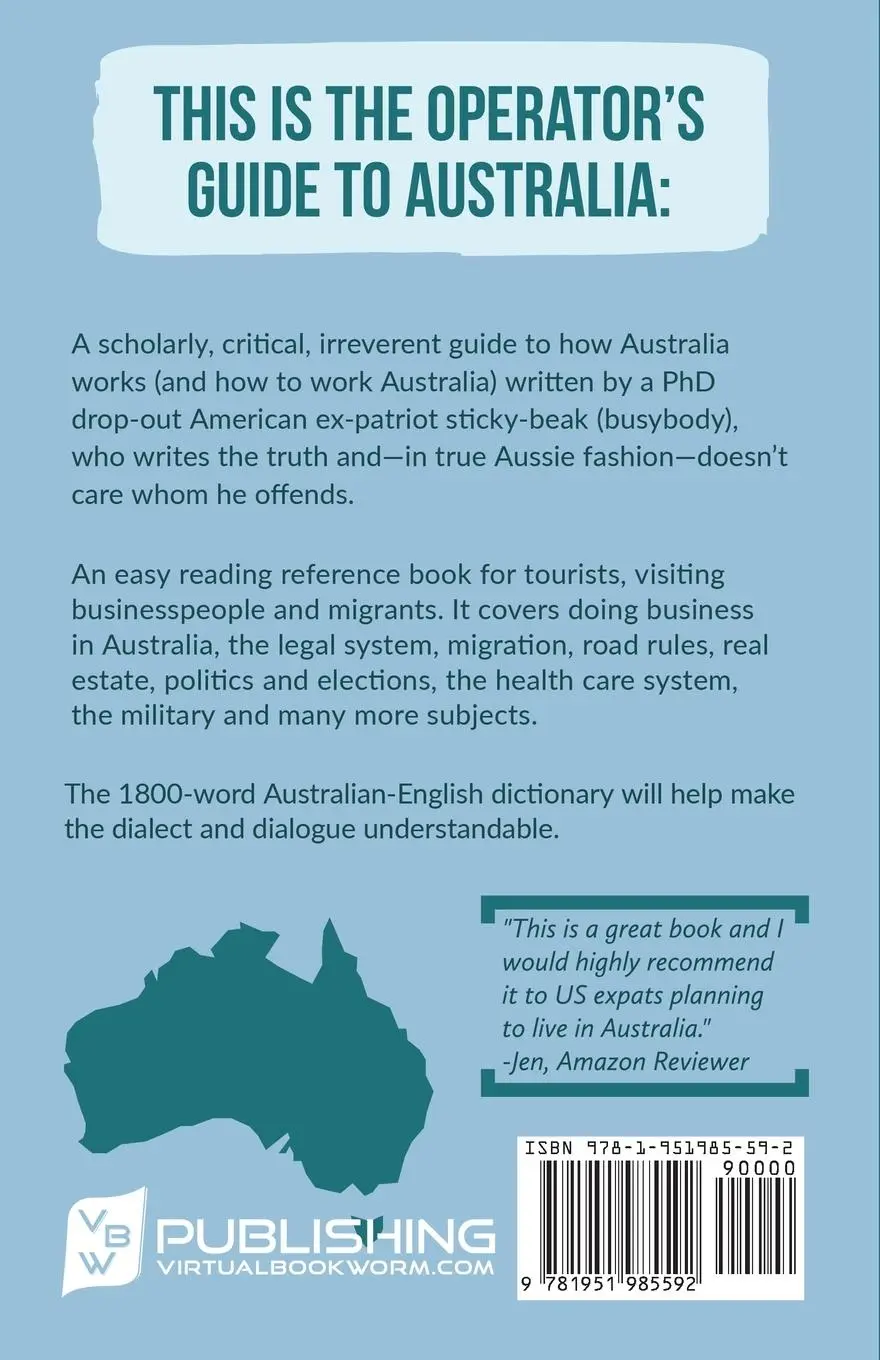 Rückseite: 9781951985592 | A Survival Guide to Australia and Australian-English Dictionary | Buch