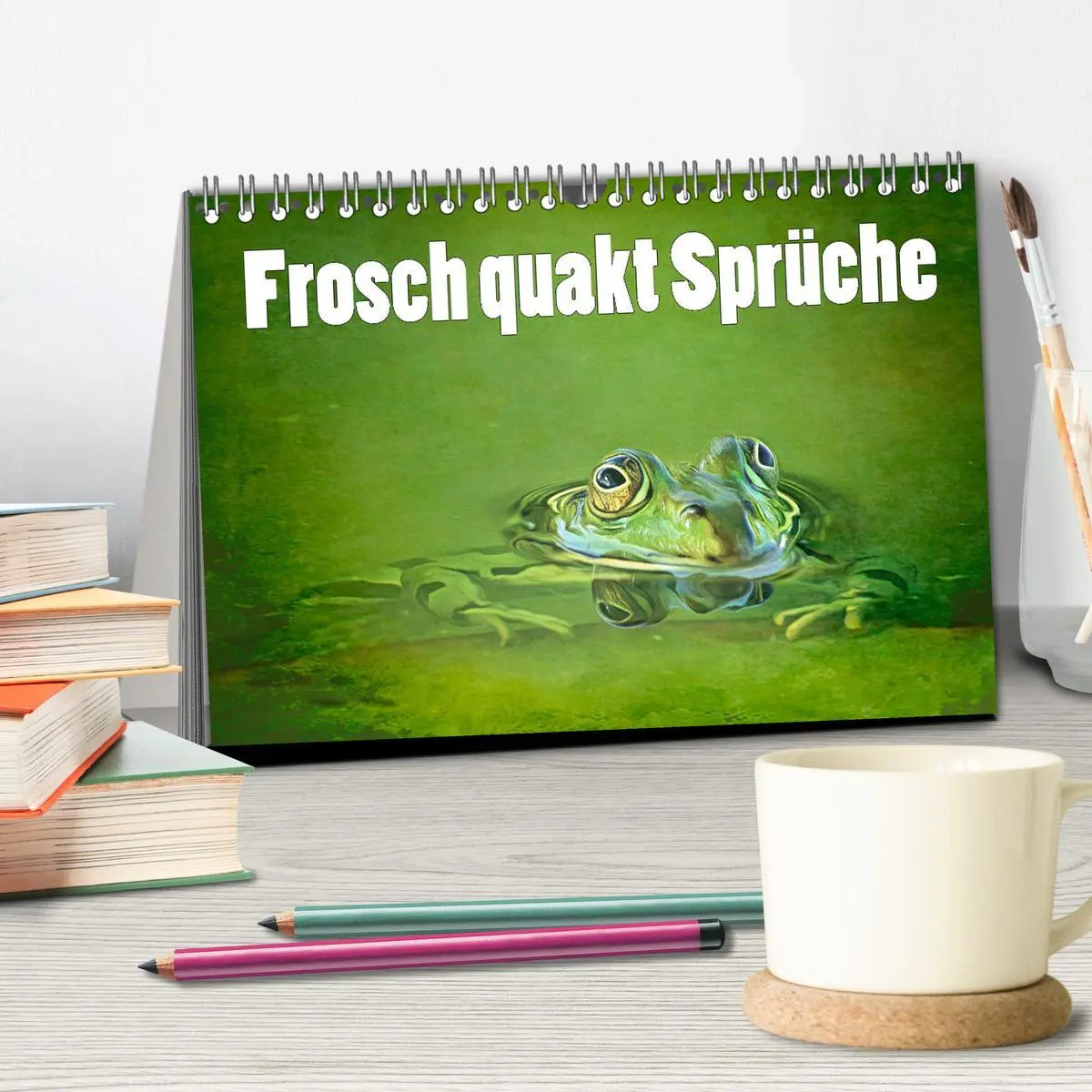 Bild: 9783457535592 | Frosch quakt Sprüche (Tischkalender 2026 DIN A5 quer), CALVENDO...