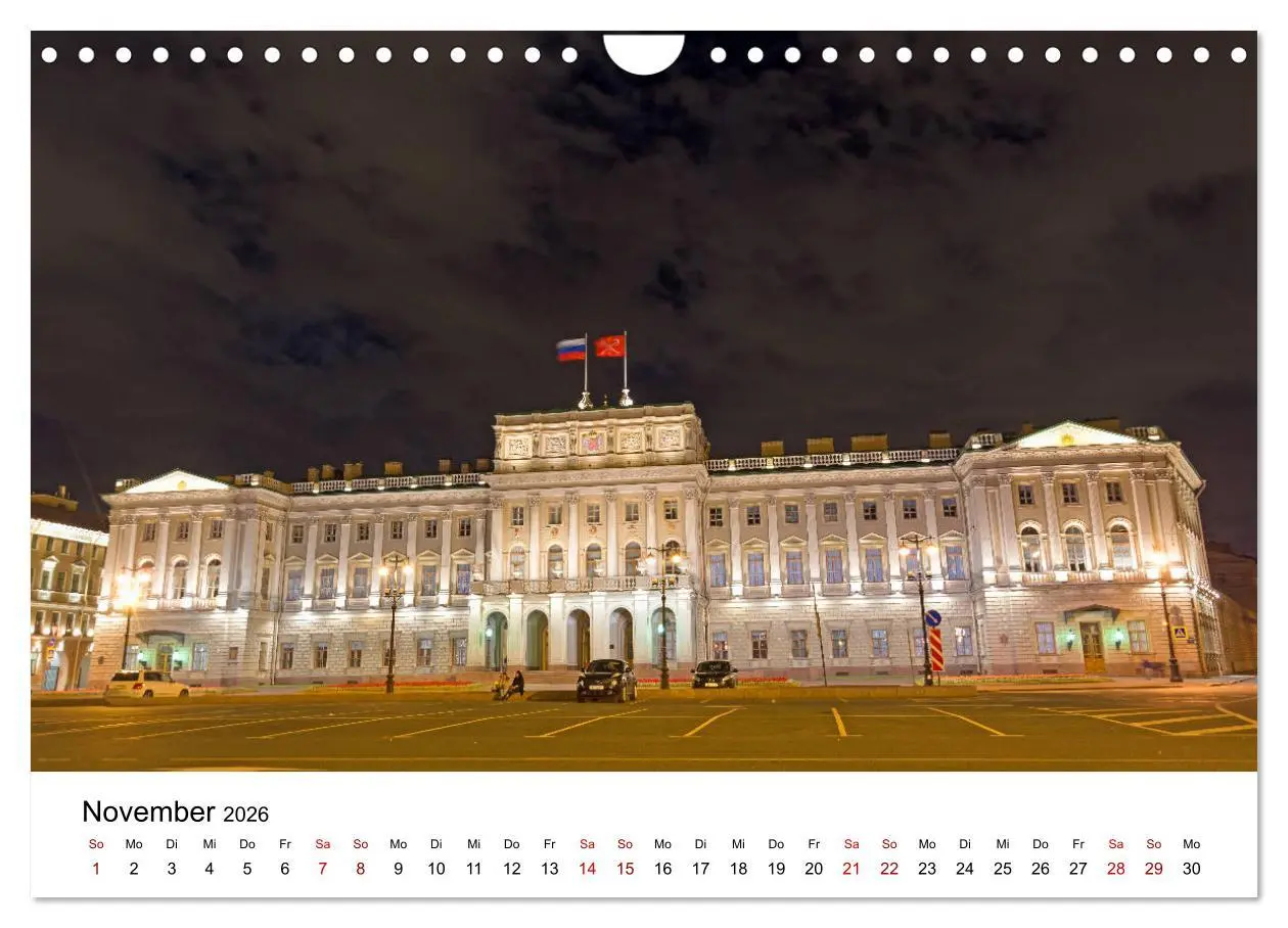 Bild: 9783457845592 | St. Petersburg bei Nacht (Wandkalender 2026 DIN A4 quer), CALVENDO...