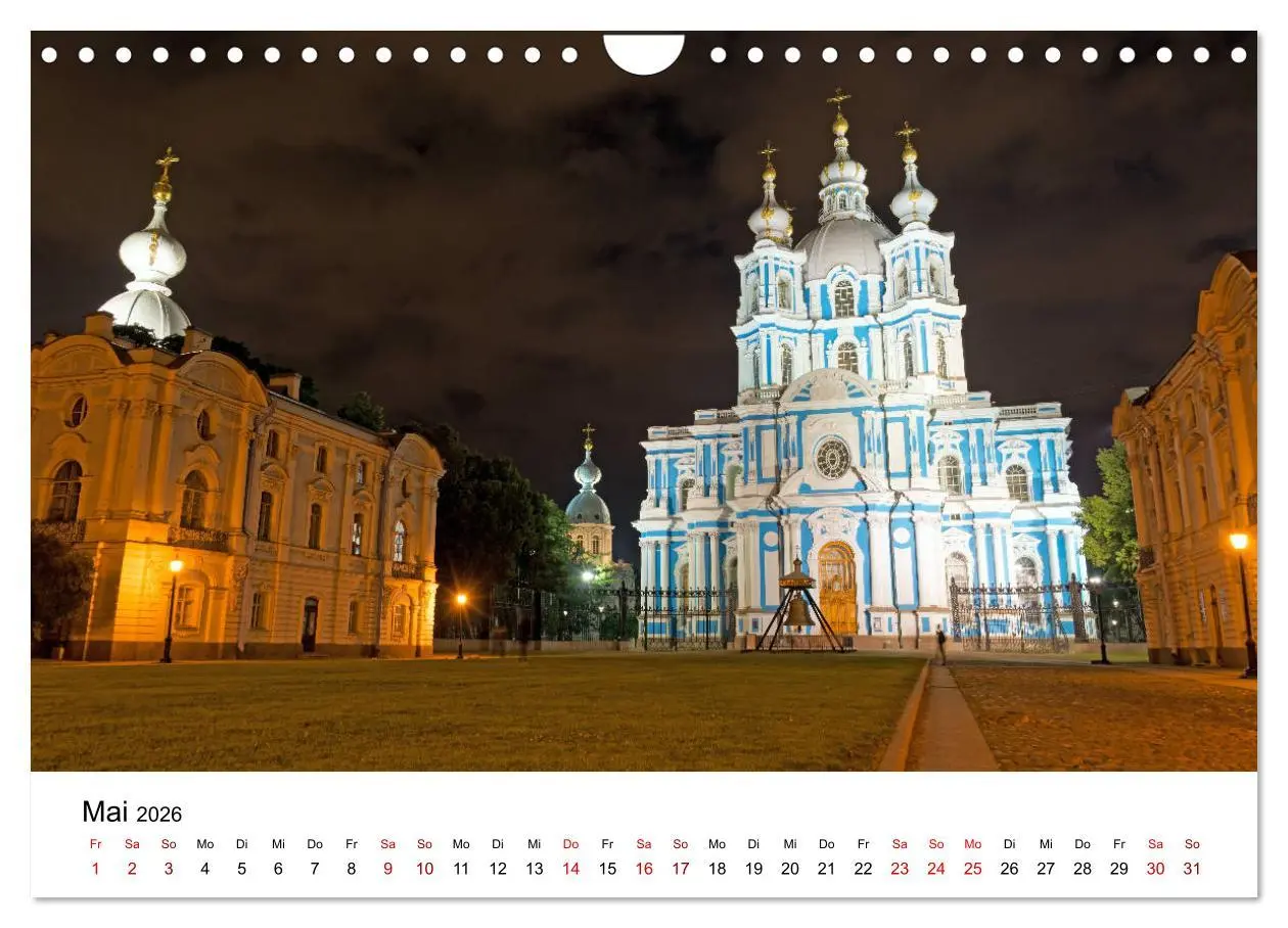 Bild: 9783457845592 | St. Petersburg bei Nacht (Wandkalender 2026 DIN A4 quer), CALVENDO...