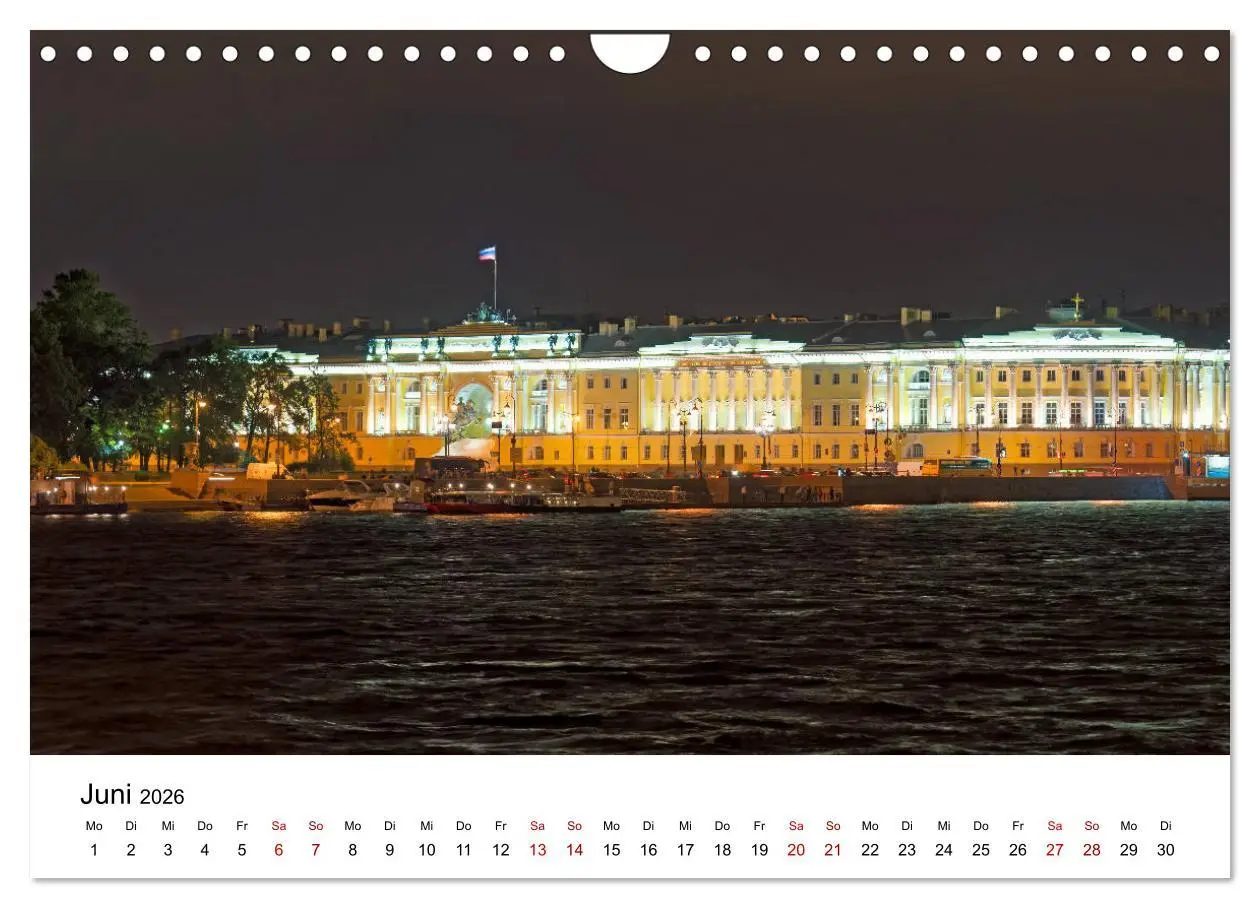 Bild: 9783457845592 | St. Petersburg bei Nacht (Wandkalender 2026 DIN A4 quer), CALVENDO...