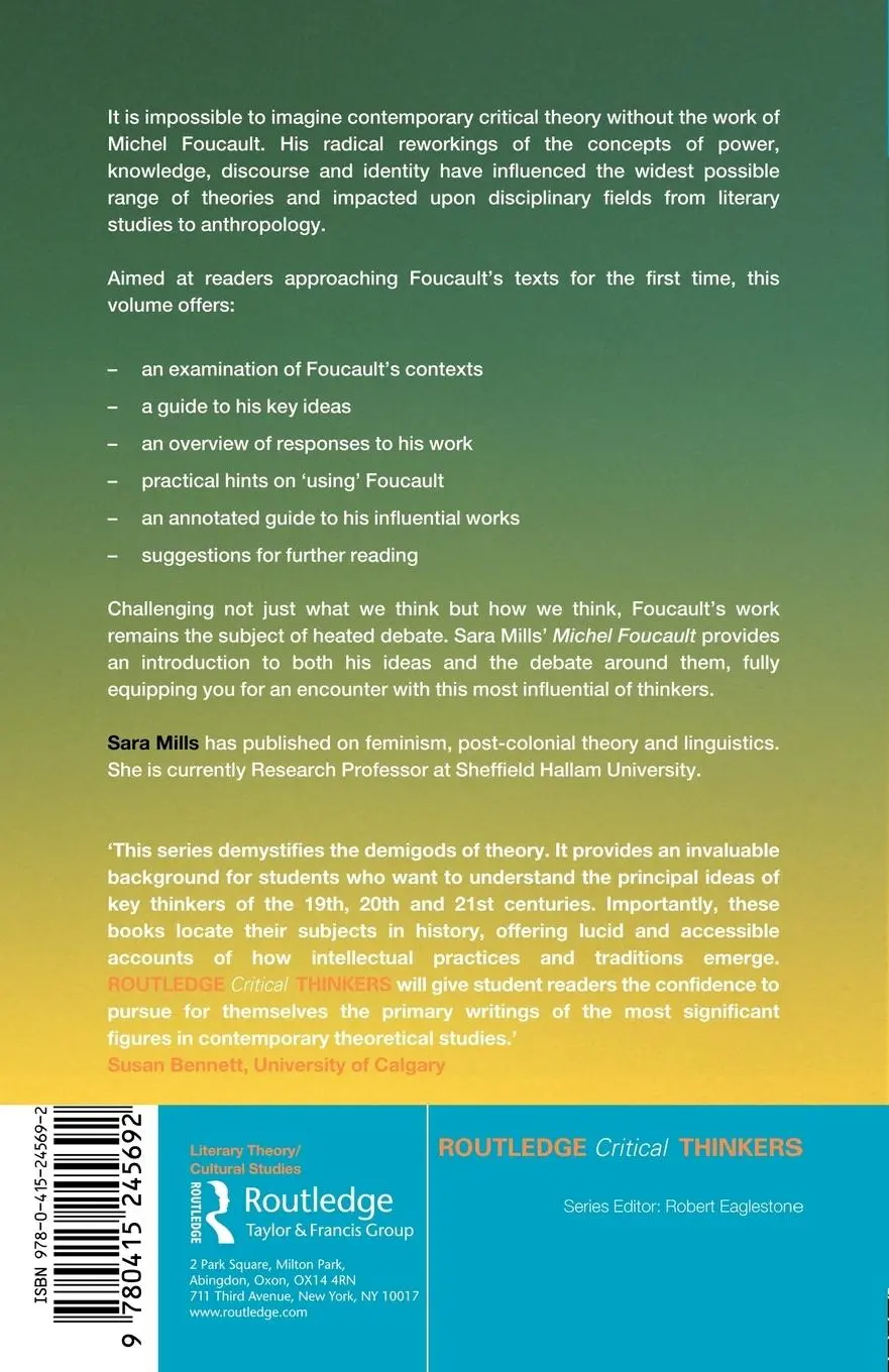 Rückseite: 9780415245692 | Michel Foucault | Sara Mills | Taschenbuch | Englisch | 2003