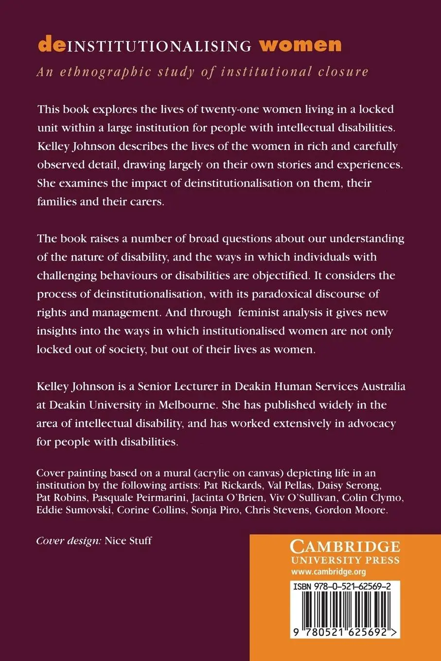 Rückseite: 9780521625692 | Deinstitutionalising Women | Kelley Johnson | Taschenbuch | Englisch