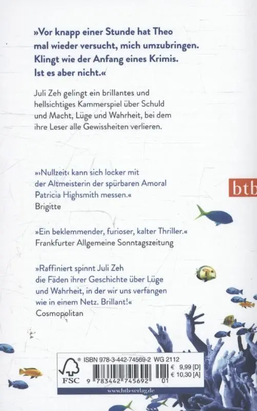 Rückseite: 9783442745692 | Nullzeit | Juli Zeh | Taschenbuch | btb | 256 S. | Deutsch | 2014