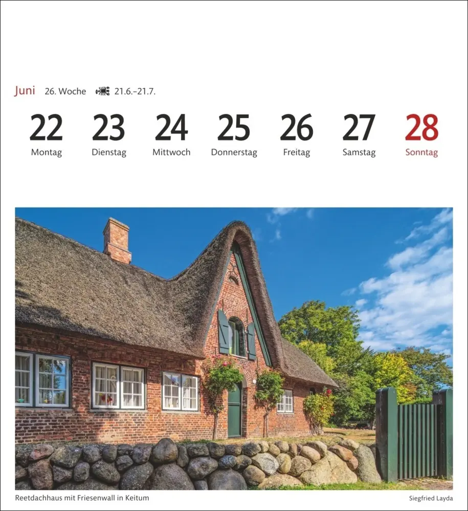 Bild: 9783840035692 | Sylt Sehnsuchtskalender 2026 - Wochenkalender mit 53 Postkarten | 2026