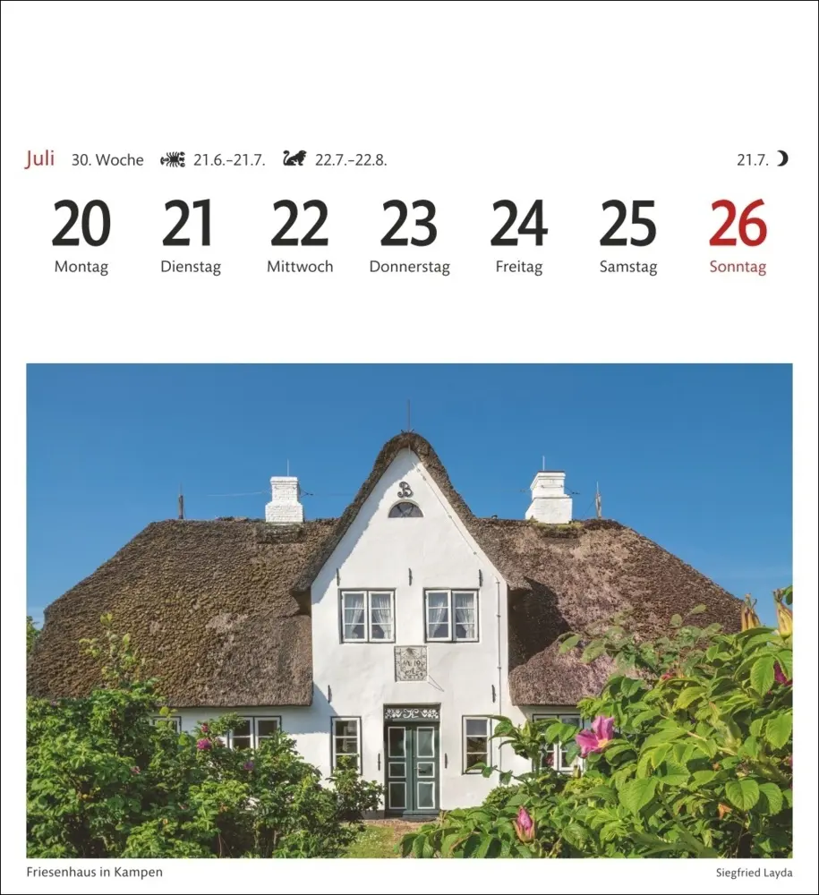 Bild: 9783840035692 | Sylt Sehnsuchtskalender 2026 - Wochenkalender mit 53 Postkarten | 2026