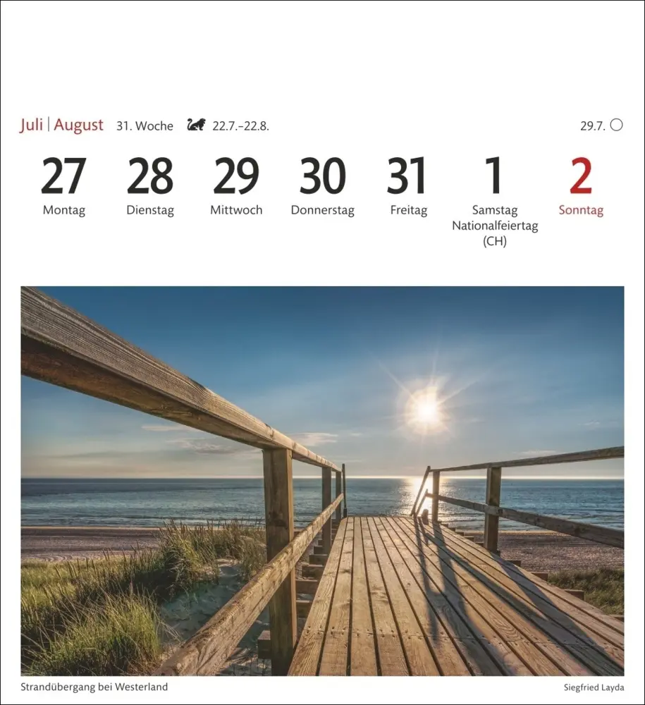 Bild: 9783840035692 | Sylt Sehnsuchtskalender 2026 - Wochenkalender mit 53 Postkarten | 2026