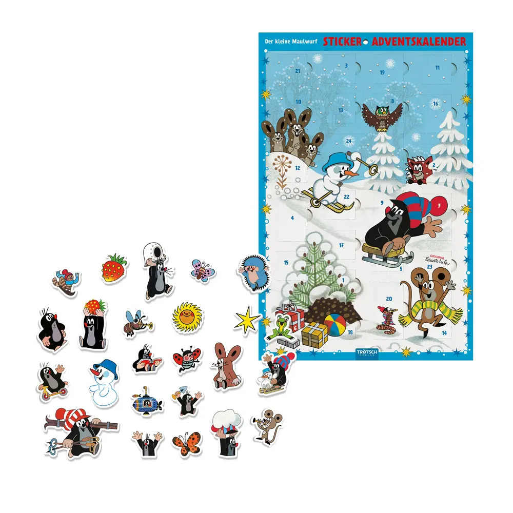 Bild: 9783988025692 | TRÖTSCH - Sticker-Adventskalender "Der kleine Maulwurf "...
