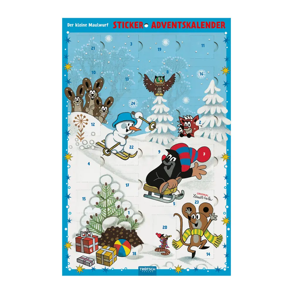 Bild: 9783988025692 | TRÖTSCH - Sticker-Adventskalender "Der kleine Maulwurf "...