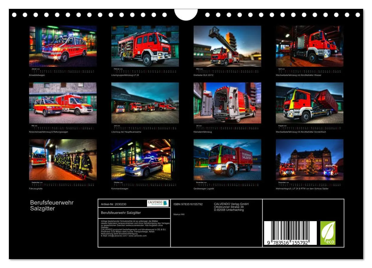Bild: 9783516155792 | Berufsfeuerwehr Salzgitter (Wandkalender 2026 DIN A4 quer),...