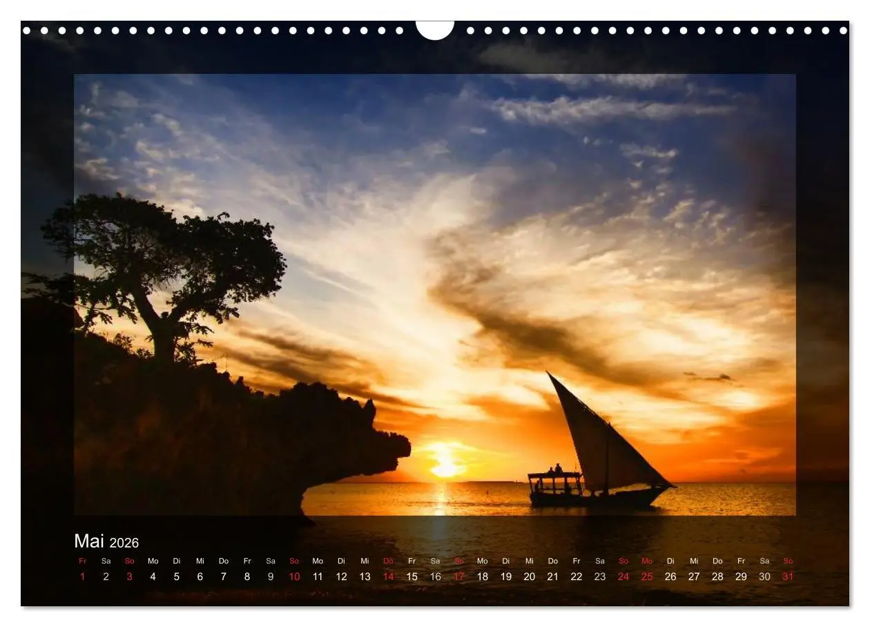 Bild: 9783516225792 | Sansibar (Wandkalender 2026 DIN A3 quer), CALVENDO Monatskalender