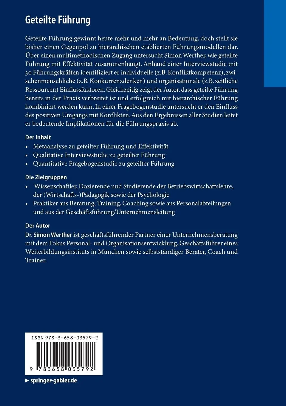 Rückseite: 9783658035792 | Geteilte Führung | Ein Paradigmenwechsel in der Führungsforschung