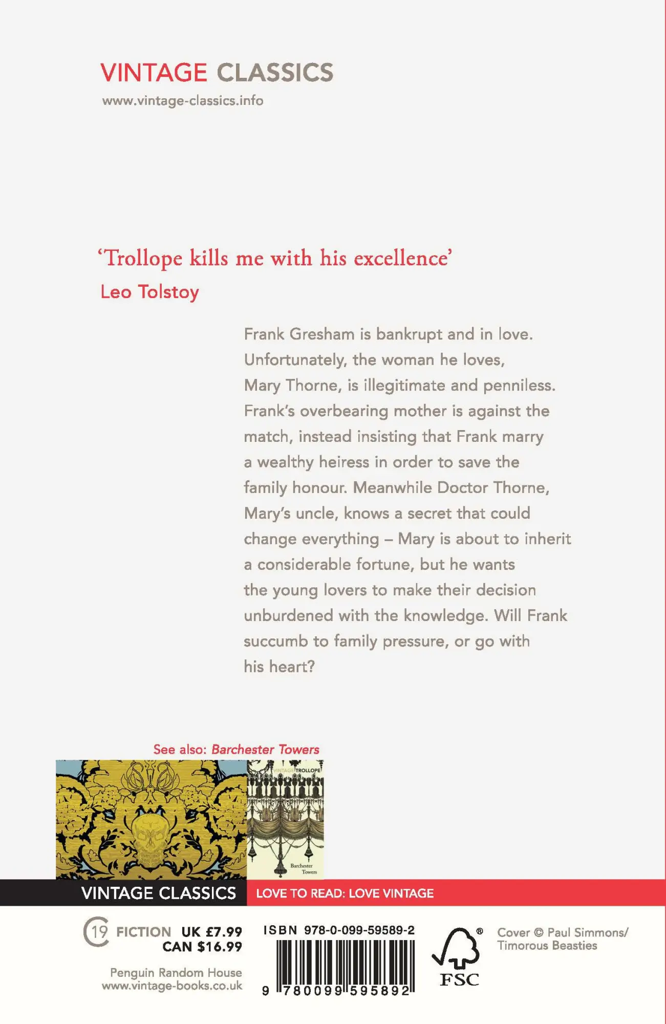 Rückseite: 9780099595892 | Doctor Thorne | Anthony Trollope | Taschenbuch | Englisch | 2017