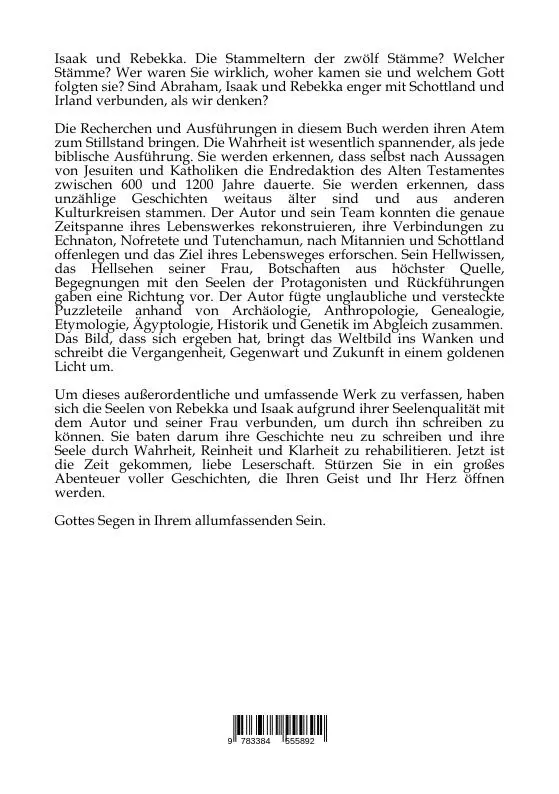 Rückseite: 9783384555892 | Isaak und Rebekka | Die 12 Stämme Irlands und Schottlands | Buch