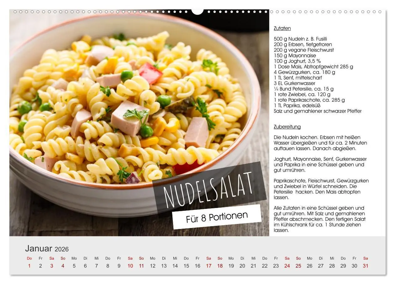 Bild: 9783457295892 | Vegetarisch - leicht und lecker (Wandkalender 2026 DIN A2 quer),...