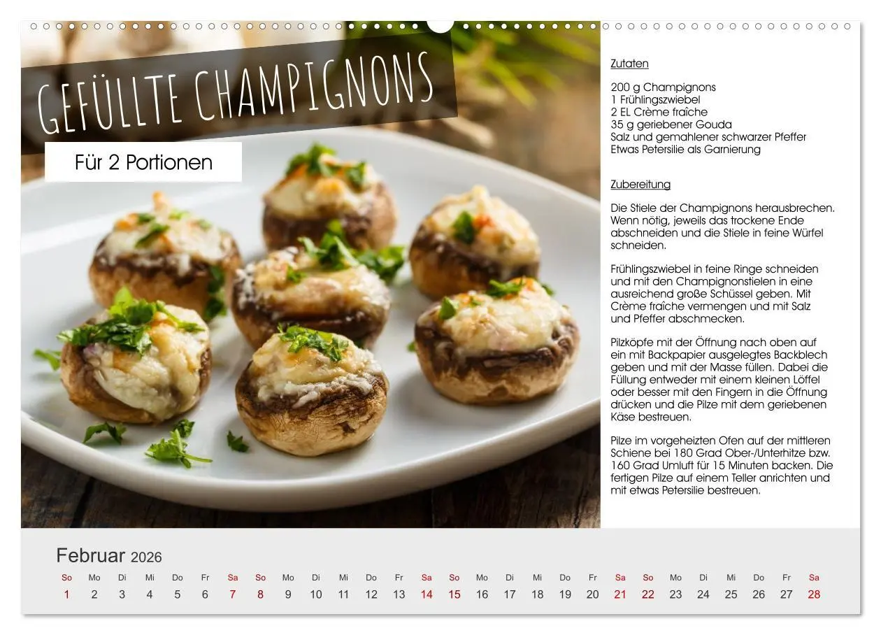 Bild: 9783457295892 | Vegetarisch - leicht und lecker (Wandkalender 2026 DIN A2 quer),...