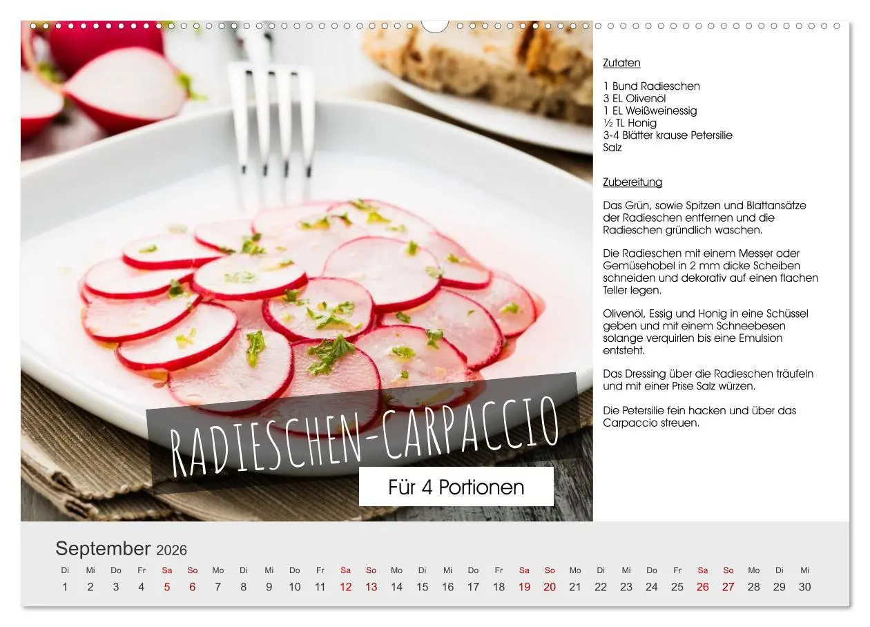 Bild: 9783457295892 | Vegetarisch - leicht und lecker (Wandkalender 2026 DIN A2 quer),...