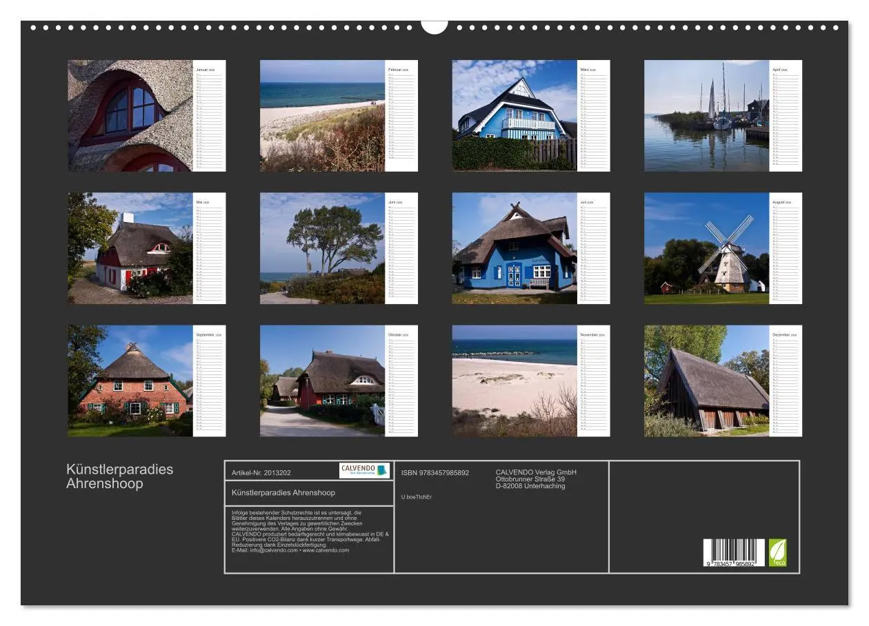 Bild: 9783457985892 | Künstlerparadies Ahrenshoop (Wandkalender 2026 DIN A2 quer),...