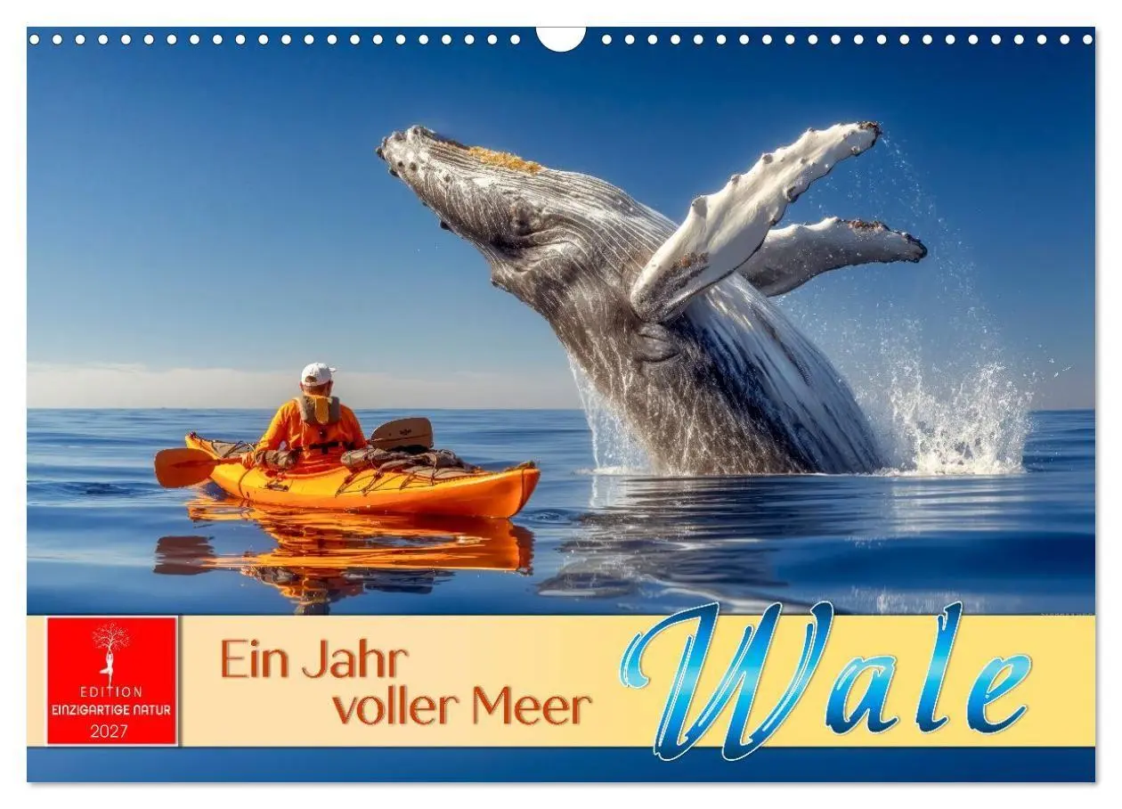 Cover: 9783516905892 | Wale - ein Jahr voller Meer (Wandkalender 2027 DIN A3 quer),...