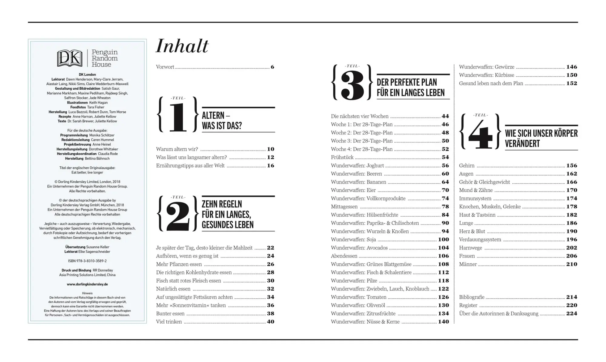Bild: 9783831035892 | Besser essen, länger leben | Sarah Brewer (u. a.) | Buch | 224 S.