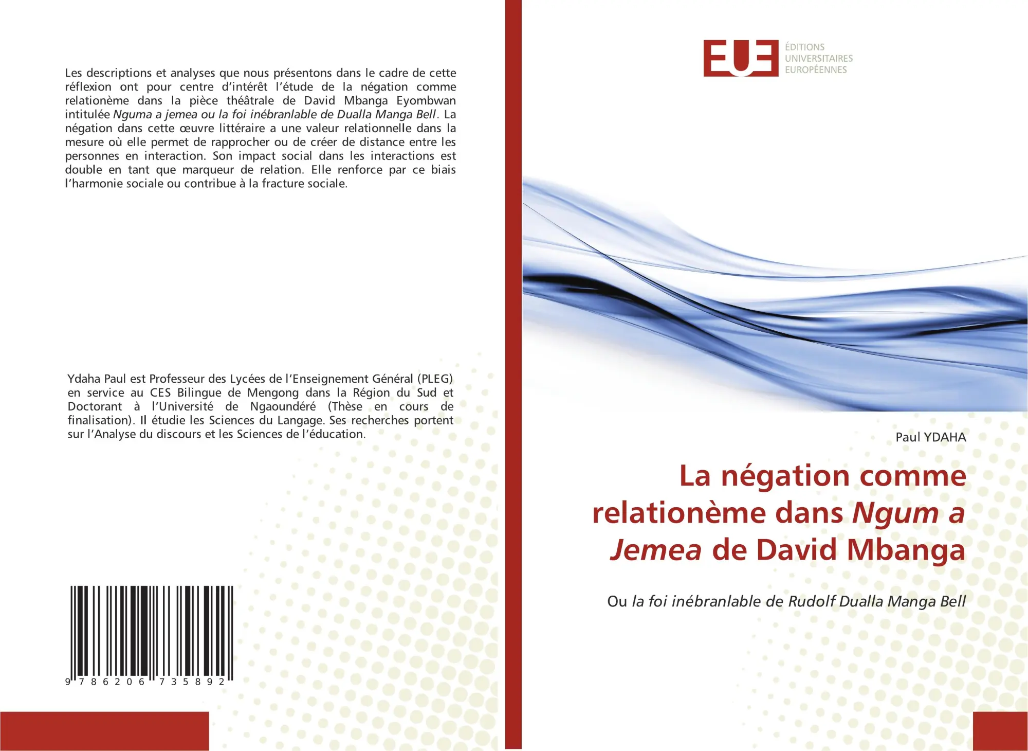 Cover: 9786206735892 | La négation comme relationème dans Ngum a Jemea de David Mbanga | Buch