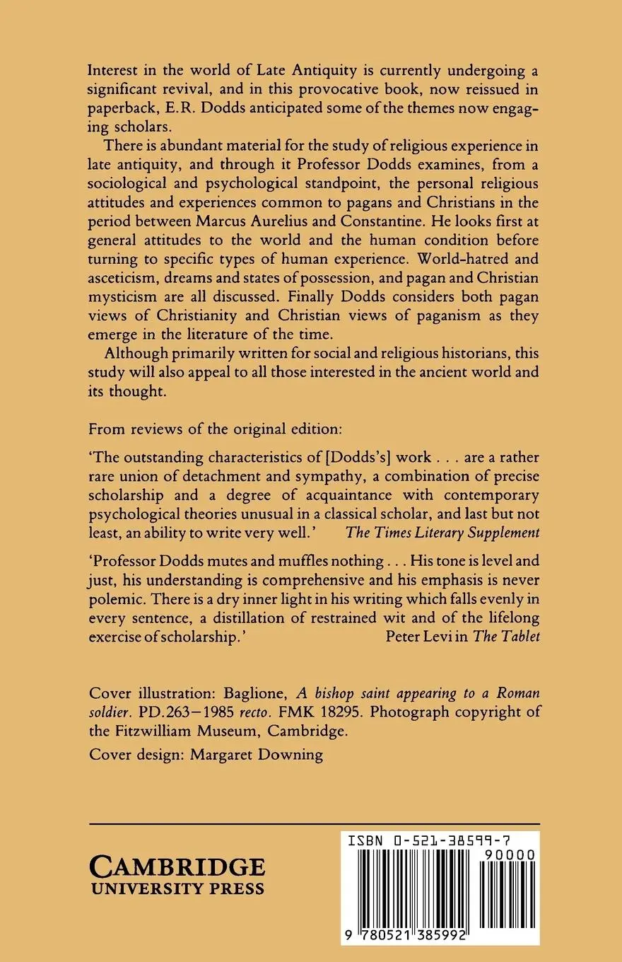Rückseite: 9780521385992 | Pagan and Christian in an Age of Anxiety | Robert Dodds (u. a.) | Buch