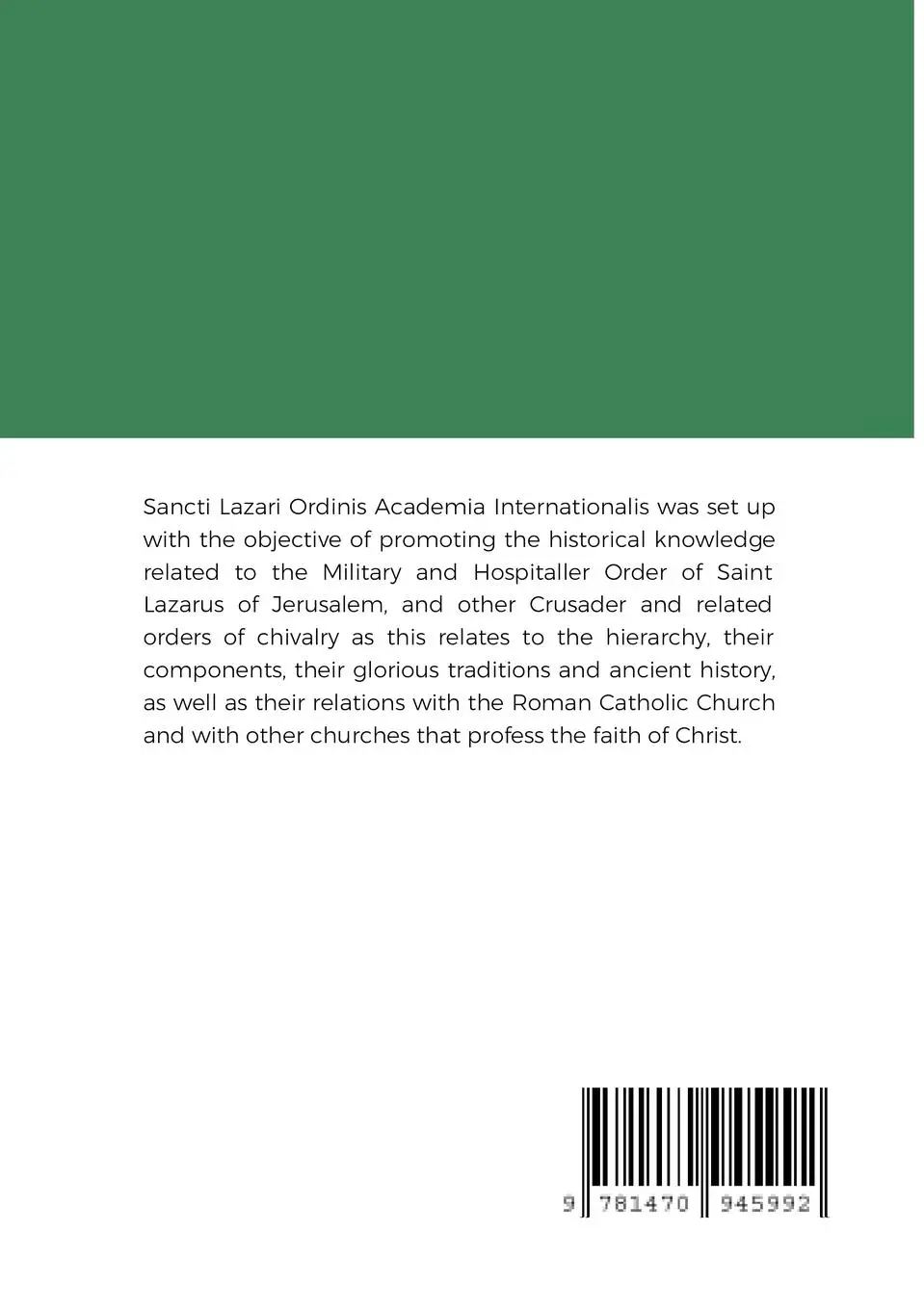 Rückseite: 9781470945992 | Acta Historiae Sancti Lazari Ordinis - Volume 5 | Taschenbuch | 2022