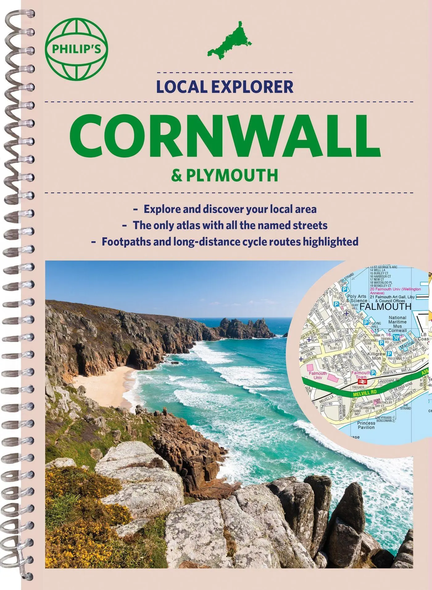 Cover: 9781849075992 | Philip's Local Explorer Street Atlas Cornwall &amp; Plymouth | Maps | Buch