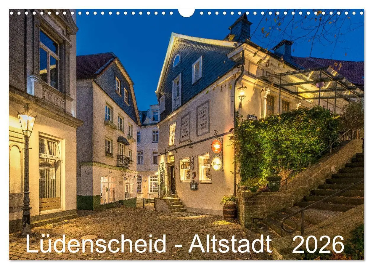 Cover: 9783457805992 | Lüdenscheid - Die Altstadt 2026 (Wandkalender 2026 DIN A3 quer),...