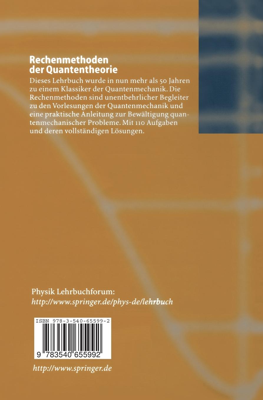 Rückseite: 9783540655992 | Rechenmethoden der Quantentheorie | Siegfried Flügge | Taschenbuch | x