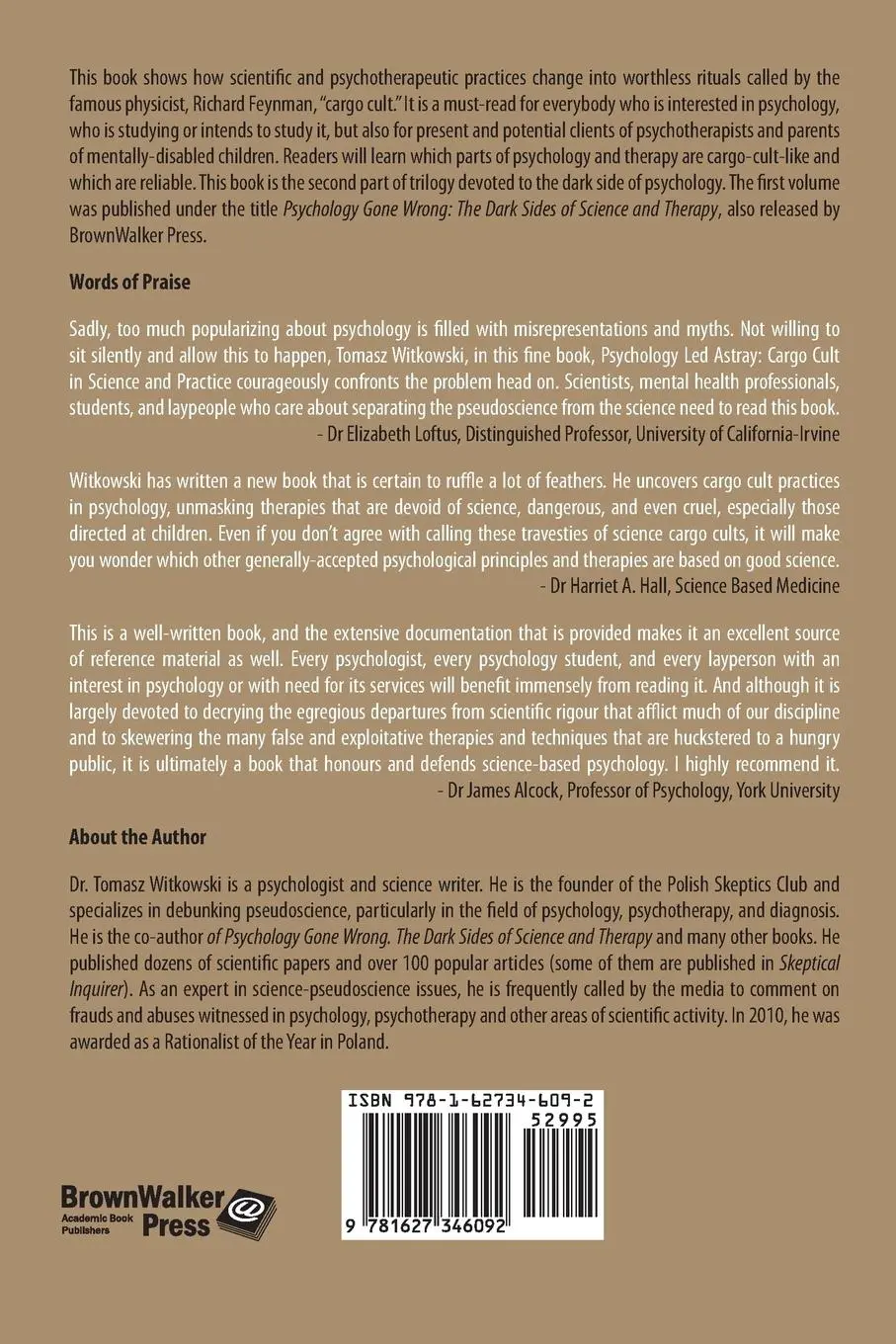 Rückseite: 9781627346092 | Psychology Led Astray | Cargo Cult in Science and Therapy | Witkowski