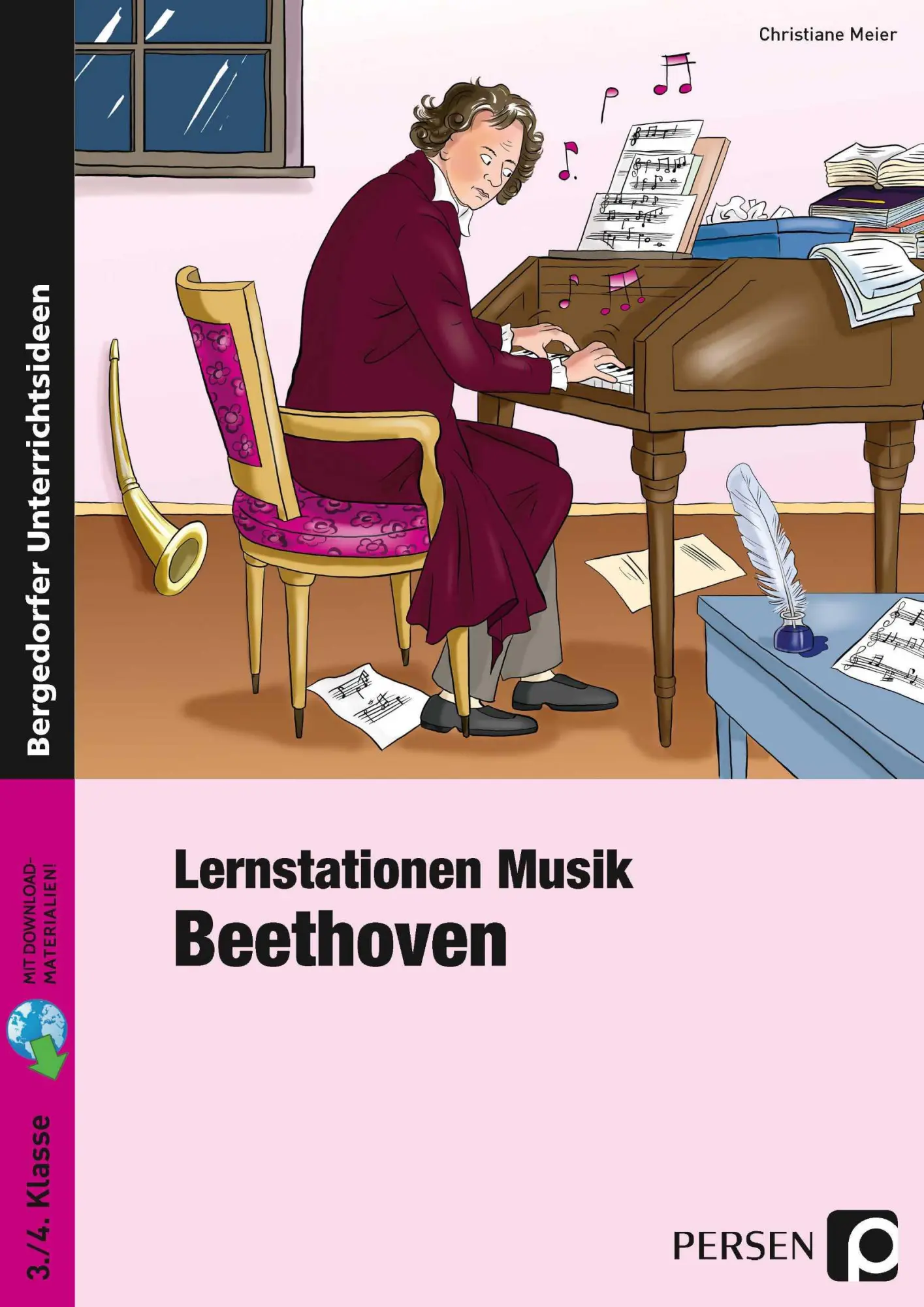 Cover: 9783403236092 | Lernstationen Musik: Beethoven | 3. und 4. Klasse | Christiane Meier
